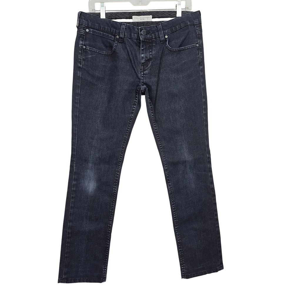 Stella McCartney Dark Wash Slim Straight Jeans Italy Stretch Denim Womens 31